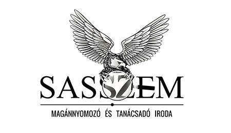 sasszem egyedi rajzolt logo